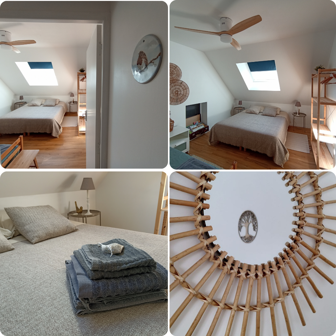 chambre le nid-3 couchages chambre le nid lit double gite le nid aux papillons